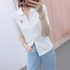 Spring and Summer Hanpai Brand Counter Women's Fashion Korean Version Lapel All Zippered Knitted Small Shirt