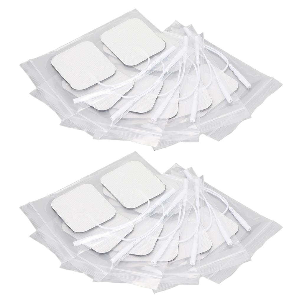 12pcs Rectangular Electrode Pad Self Adhesive Electrode Patch Replacement Accessory for TENS Machine 2mm