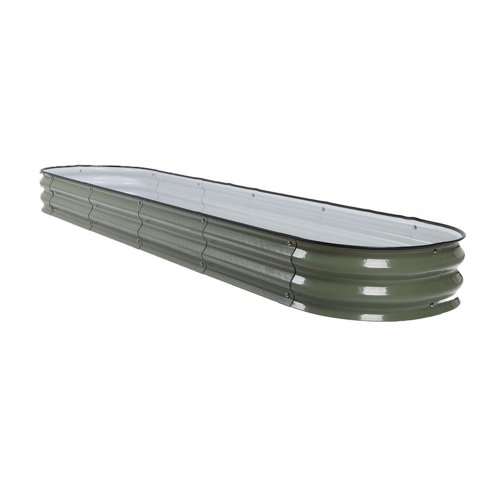 Raised Garden Bed Multipurpose   Open Bottom Sturdy Construction Metal Raised Planter Bed for for Home School Street Garden Villa