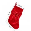 1pc Christmas Stockings, Bow Gift Bags, Christmas Fireplace Hanging Ornaments, Flannel Candy Bags