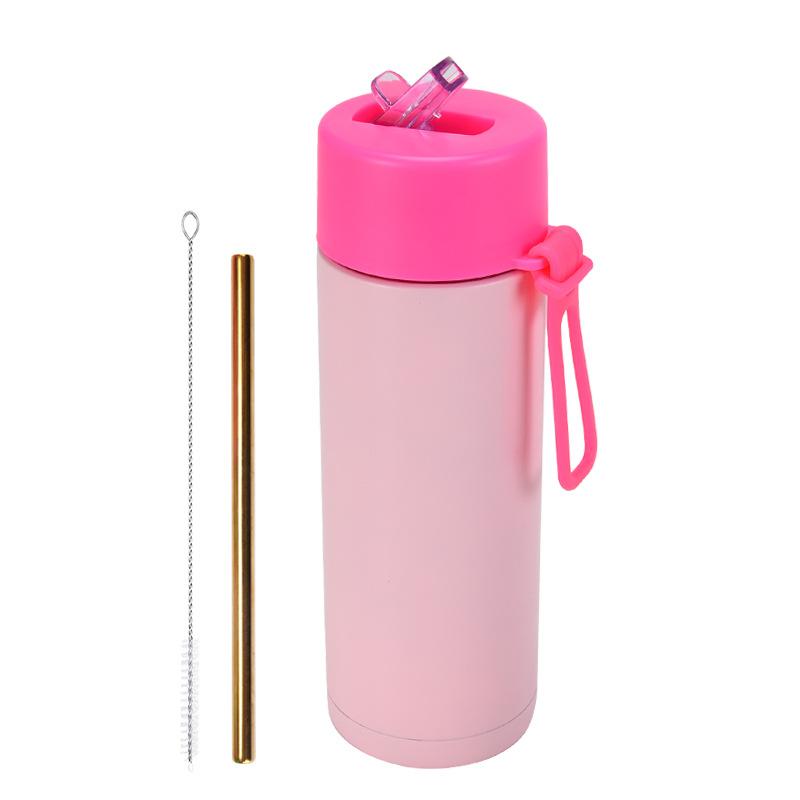650Ml Sports Kettle Portable Silicone Handle Straw Water Cup Meidakou Stainless Steel Thermos Cup