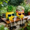Süße Sonnenbrille Ananas Blumentopf Grüne Topfpflanzen Vase Behälter Haus Hof Garten Dekoration Handwerk Ornament Geschenk