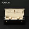 Luxury PU Leather Watch Storage Box, Multi-Functional Dual Slot Portable Case for Watches & Jewelry