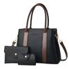 Color Trendy Block Mom And Child Bag Spacious Medium Size Pu Shoulder And Crossbody Bag For Women