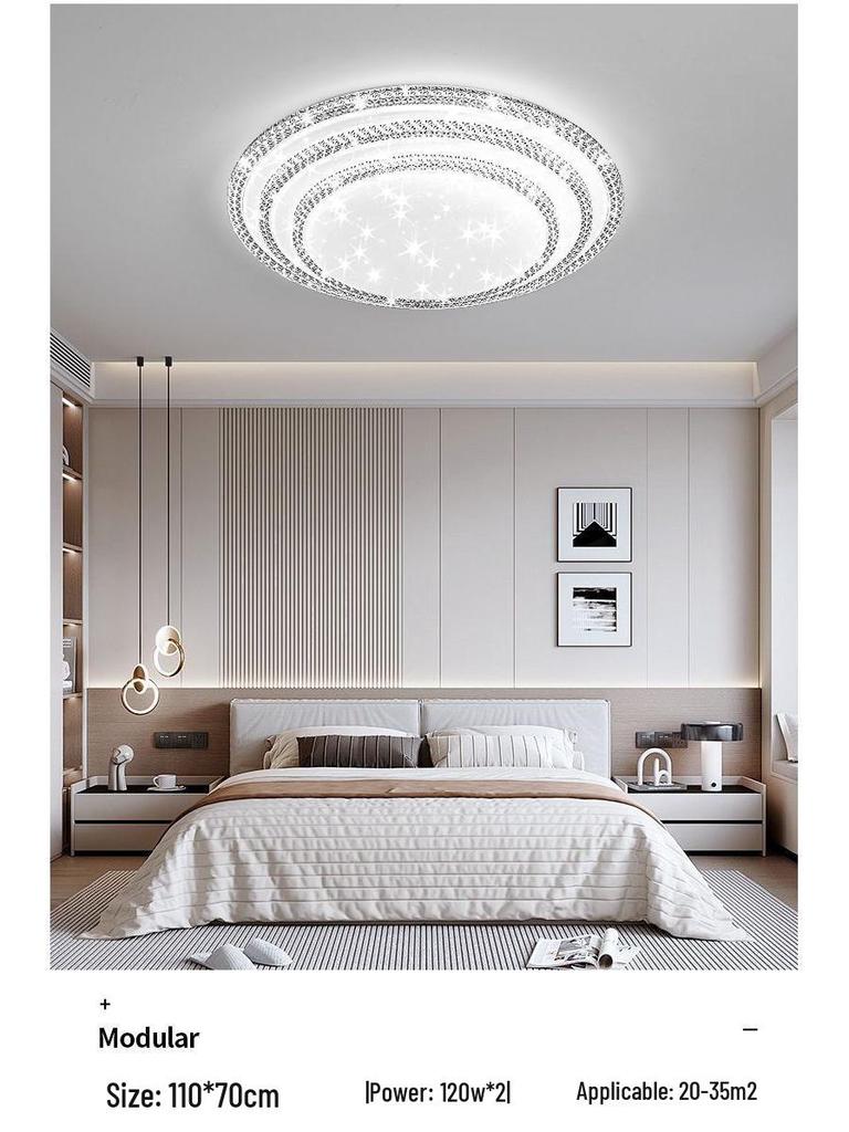 Ultra-bright Modern LED Crystal Ceiling Light for Bedroom and Living Room