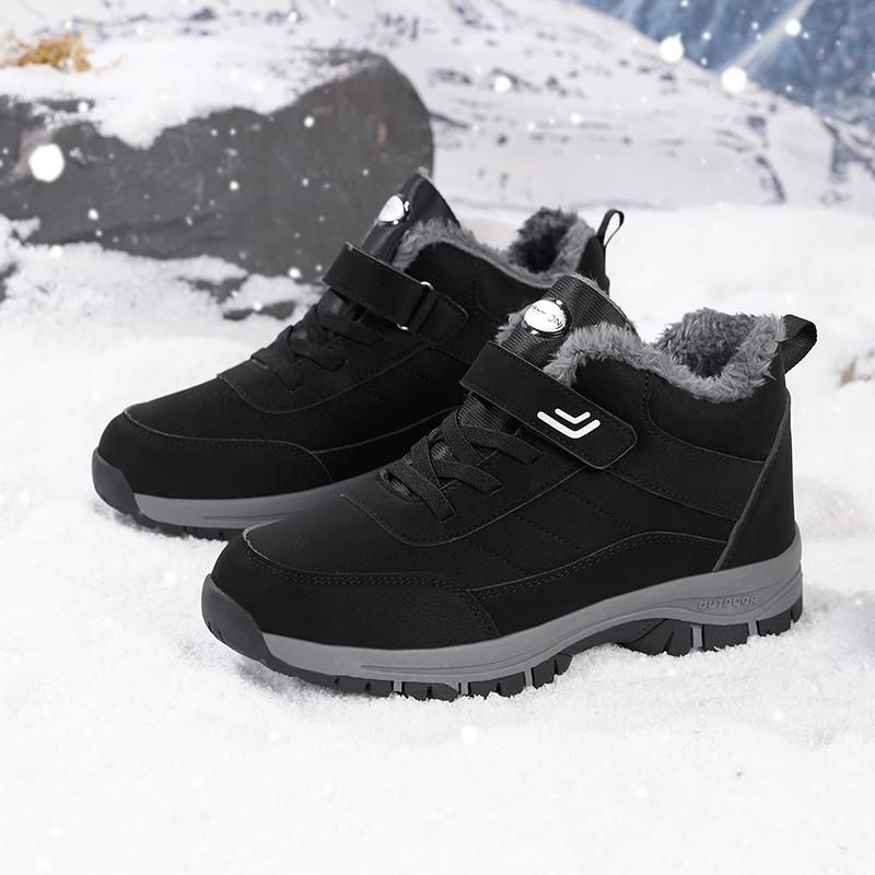 Hoge Kwaliteit Heren Thermische Waterdichte Winterlaarzen Antislip Pluche Gevoerd Sneeuwschoenen Sneakers Heren Koude Weer Katoenen Schoenen voor Heren