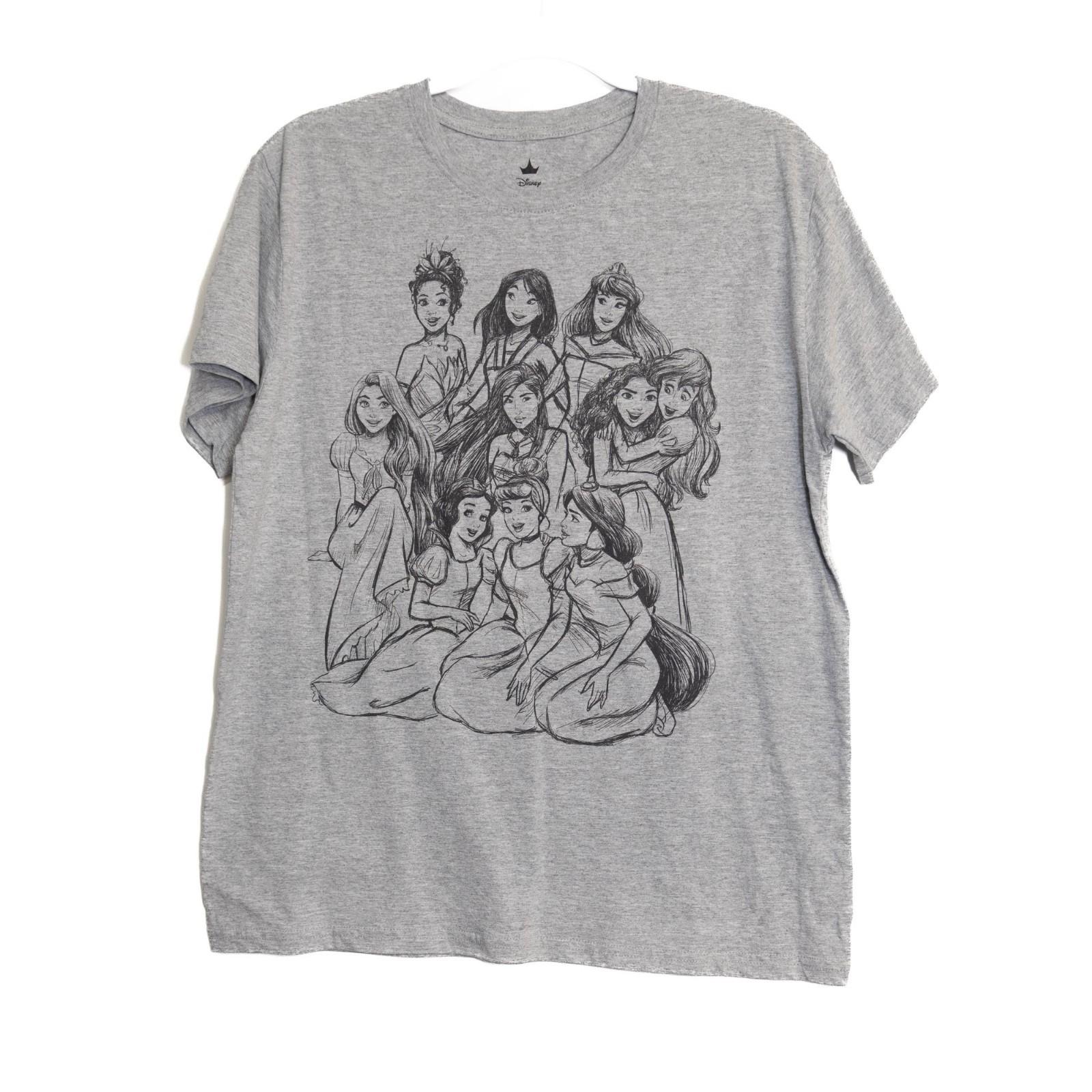 Disney Princess Size XL Sketch Group Graphic Soft Cotton Tee XL