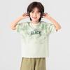 DODO Boys' Cool-Feel Gradient Tie-Dye Short Sleeve Cotton T-Shirt