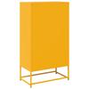 Komoda Wysoka Musztardowo-Żółta 68X39X123 Cm Stal
