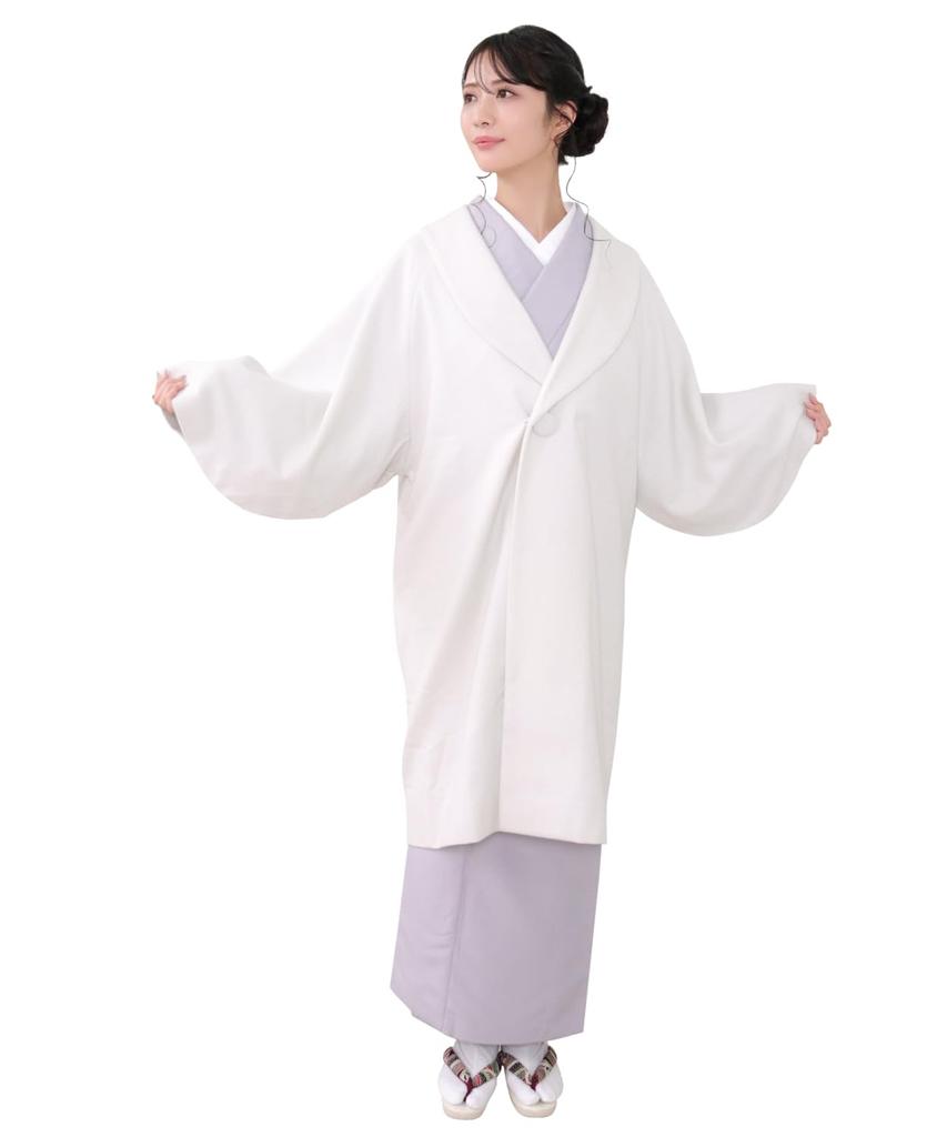 KYOETSU Kimono Coat Hechima Collar Dolman Sleeve Blended Wool 6 Off White M Women's