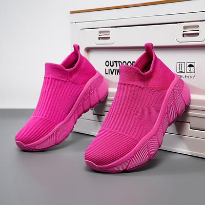 Lazy Comfortable Spring and Autumn Fly-woven Socks Shoes Thick-soled Large-size Sports Shoes Shock-absorbing Running Shoes