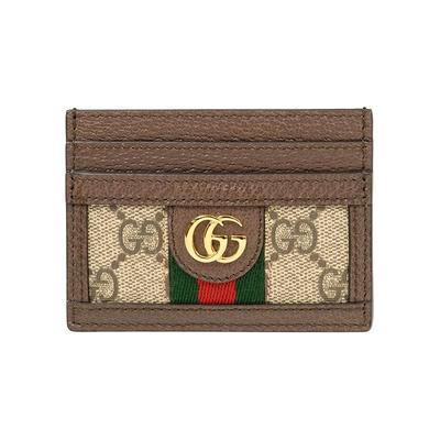 Gucci GG Supreme Ophidia Stor Kort Holder Beige/Ebony Unisex Tasker Brun 523159-96IWG-8745