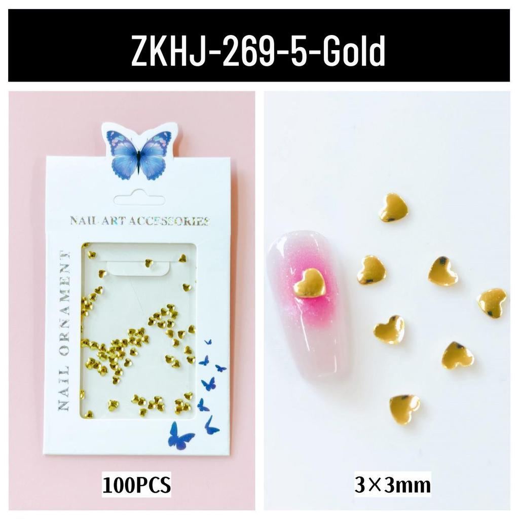 Nail Art Decorations: LOVE Letters, Hearts, Flowers, Metal Alloy Hollow Designs for DIY Journals