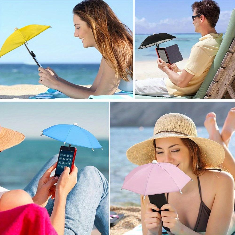 1pc Stainless Steel Cell Phone Umbrella Holder with Clip for Sun Shade, Outdoor Use Accessory|Stylish Holder