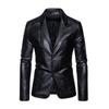 Men's leather suit autumn new casual jacket Korean style slim lapel leather suit leather jacket men's trend