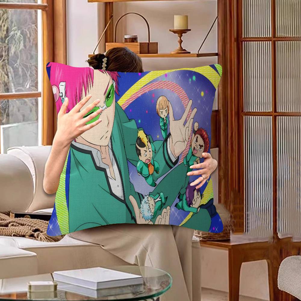 Saiki K Japanese Anime 45*45cm Cushion Cover Pillow Cover Decor Pillowcase Home Pillowcase For Couch Pillow