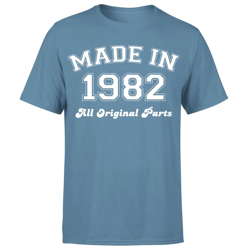 Made in 1982 All Original Parts TShirt 43rd Birthday Unisexs Gift Ideas