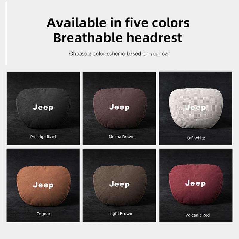 Car Interior Headrest & Lumbar Support Memory Foam Core For Jeep Grand Cherokee Wrangler JK Gladiator Compass Renegade Wagoneer AMO1
