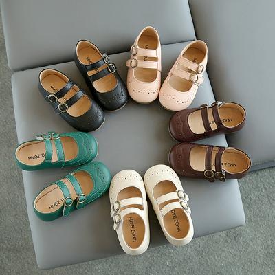Neuer Lederschuh Retro Schlicht Vielseitig Kinderschuhe Komfort Weiche Sohle Rutschfest Mädchenschuhe Süß Alltag Flach Frühling Prinzessinnenschuh