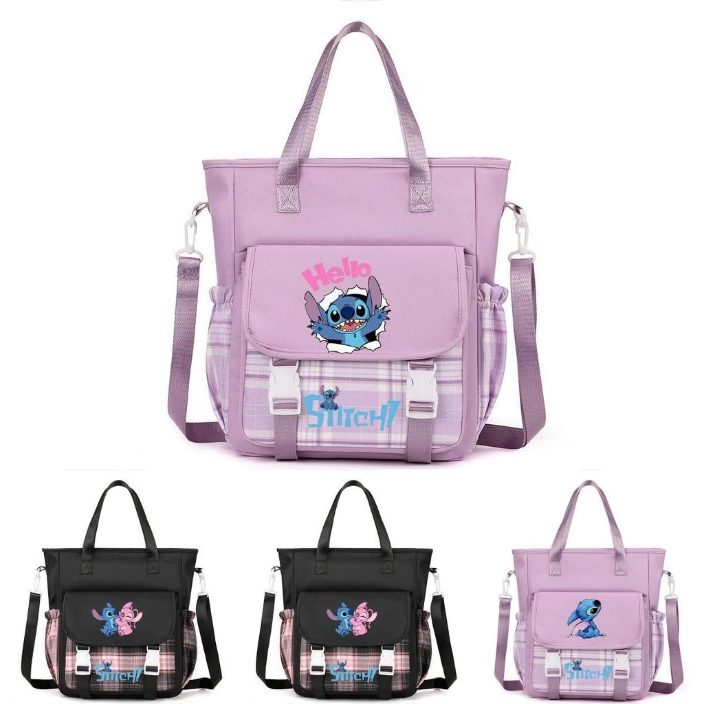 Lilo Stitch Kids Canvas Shoulder Bag With Colorful Print For Daily Use