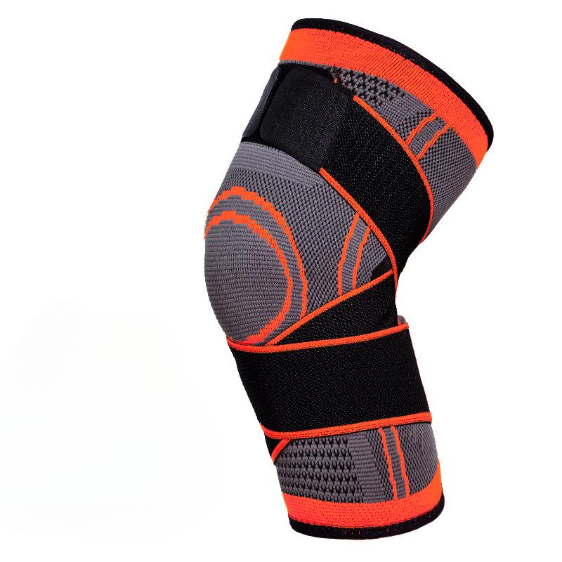 Single Nylon Running Knee Pads with Pressure Strap 3D Knitted for Basketball Climbing Four Seasons Sports