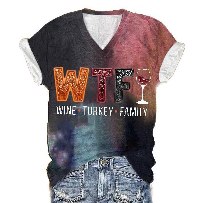 3D Digital Printed Women's Top, Spring and Summer Slim Fit Comfortable Top, V-neck Women's T-shirt 3407 EMA