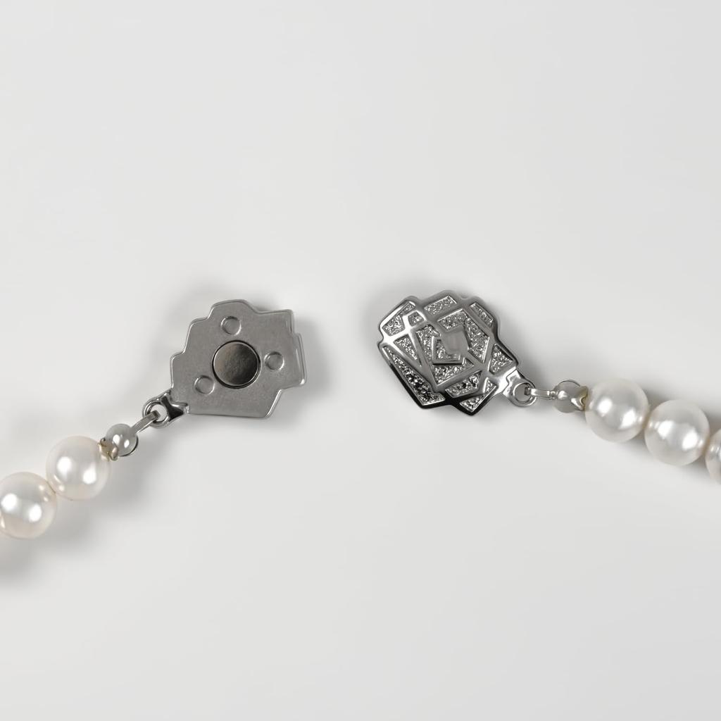 [Produced by Yumi Katsura] Pearl Necklace 7mm RoseYumiRose Popular Women's Simple and Stylish Necklace for Formal Occasions (45cm)