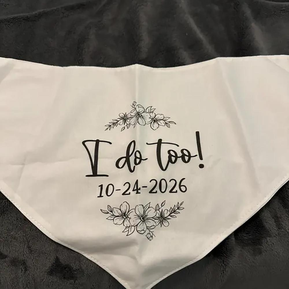 Personalisierte Hochzeitsankündigung Hunde-Bandana Ich auch! Brautparty Junggesellinnenabschied Dekoration Hundekleidung Fotoshooting Geschenk