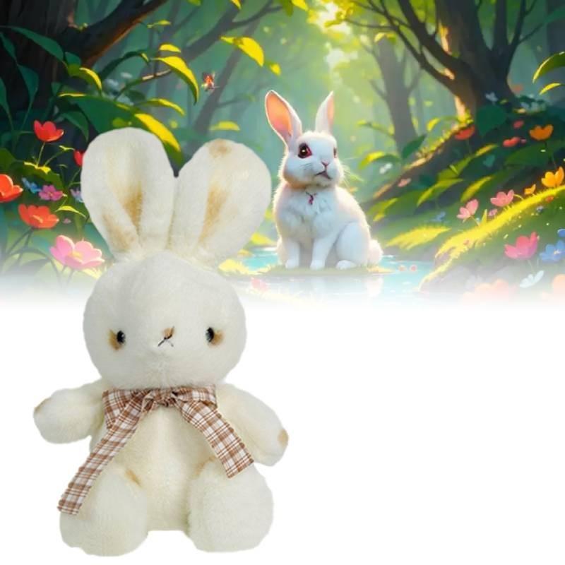 Scarf Rabbit Plush Toy Cartoon Animal Stuffed Doll Room Sofa Gift Decoration