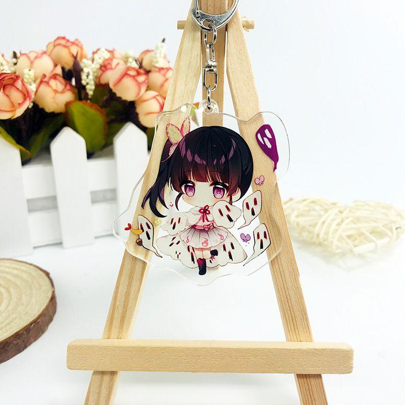 Demon Slayer Kimetsu No Yaiba Anime Laser Printed Hd Acrylic Pendant Keychain For Kids