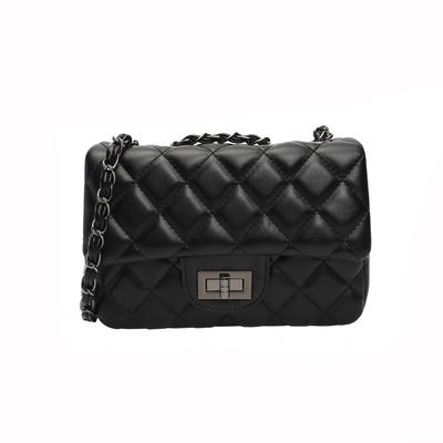 Letná nová módna diamantová taška cez rameno, ležérna všestranná retiazková crossbody malá štvorcová taška, dámska taška