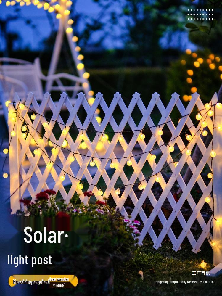 Colorful Solar Waterproof Lights for Outdoor Decoration - Camping, Picnic, Garden, Balcony, Courtyard, and Hanging Tree Atmosphere.