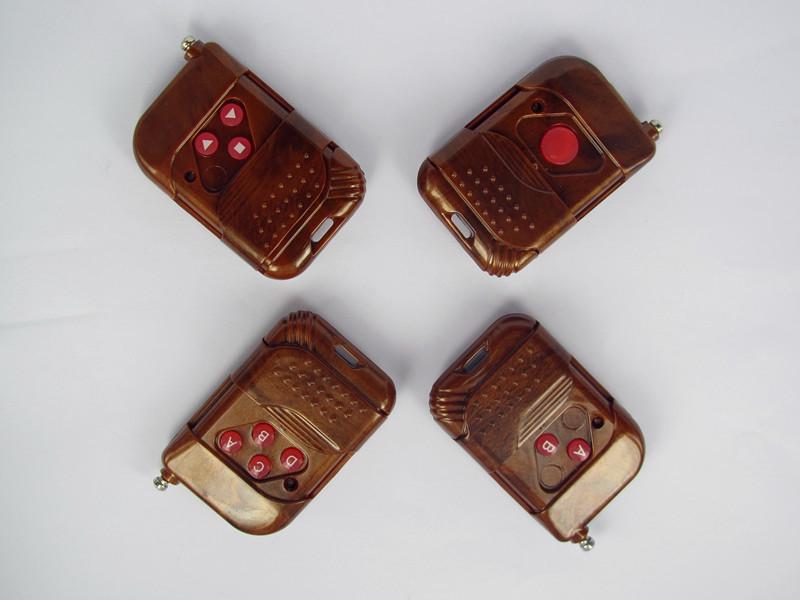 DC12V 4-Way Remote Switch with Wood Grain 4-Key Remote & NO/NC Relay