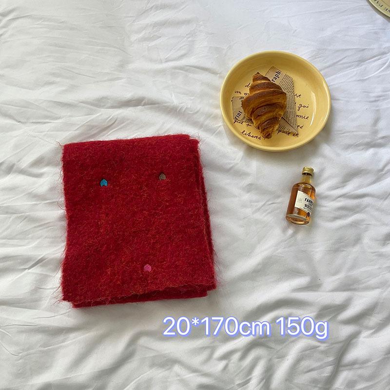 [Dai Green] New atmosphere Christmas red grid soft waxy matching gift scarf high-end style fashion scarf