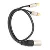 Patch Cable XLR Male To 2RCA Audio Splitter Cable Y-Splitter Adapter  Microphone