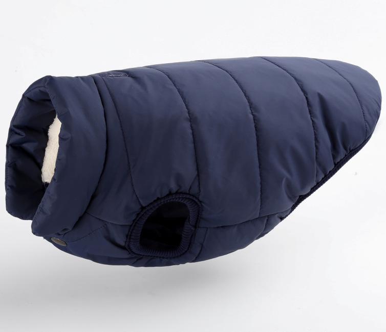 Thickened Cotton Snap Button Jacket for Dogs - Autumn/Winter Pet Apparel