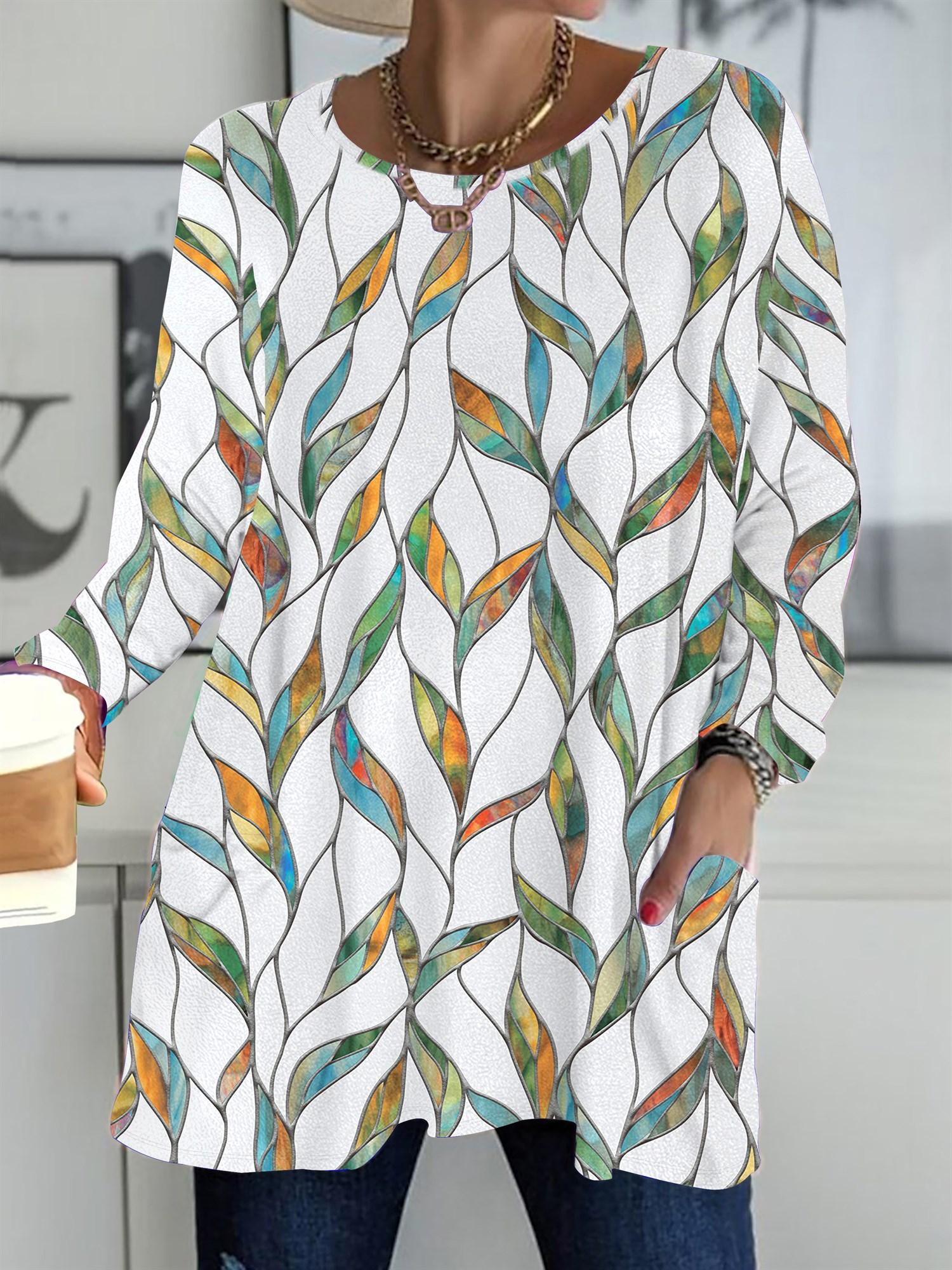 

Осень-Зима 2025 Новые Женские Топы Большого Размера, Модные Футболки с 3D-принтом Подсолнуха, с Круглым Вырезом и Длинным Рукавом 6XL белый