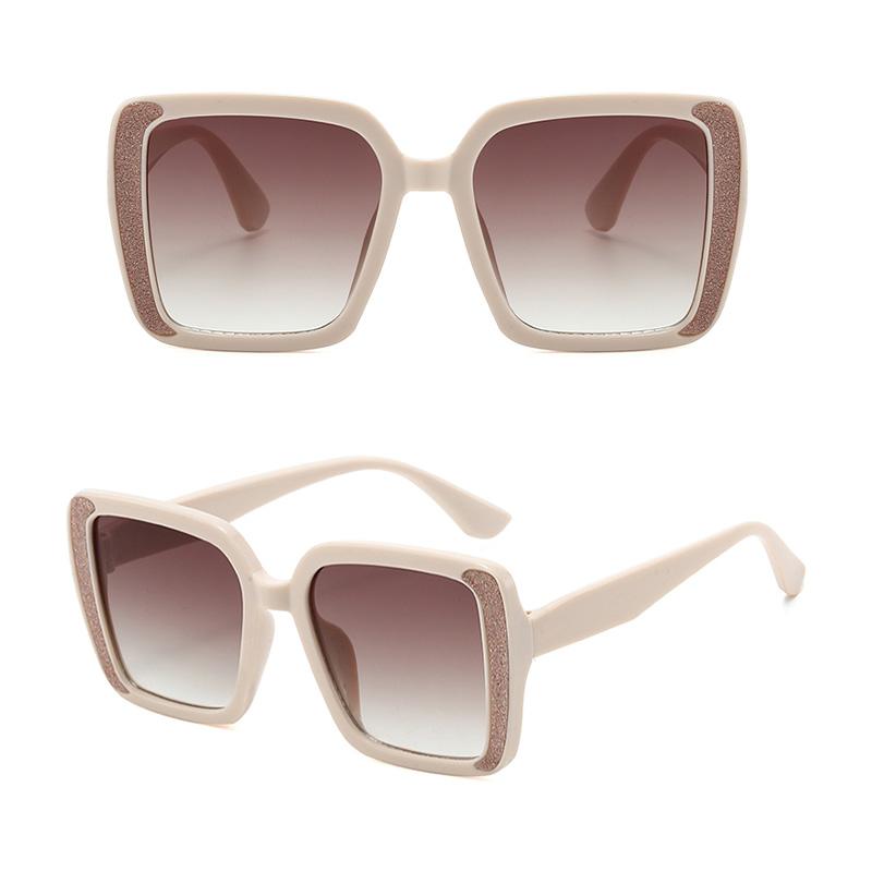 Children Ultraviolet Protection Square Sunglasses Glitter Decoration Fashion Girls Boys Outdoor Beach Sunscreen Sun Glasses