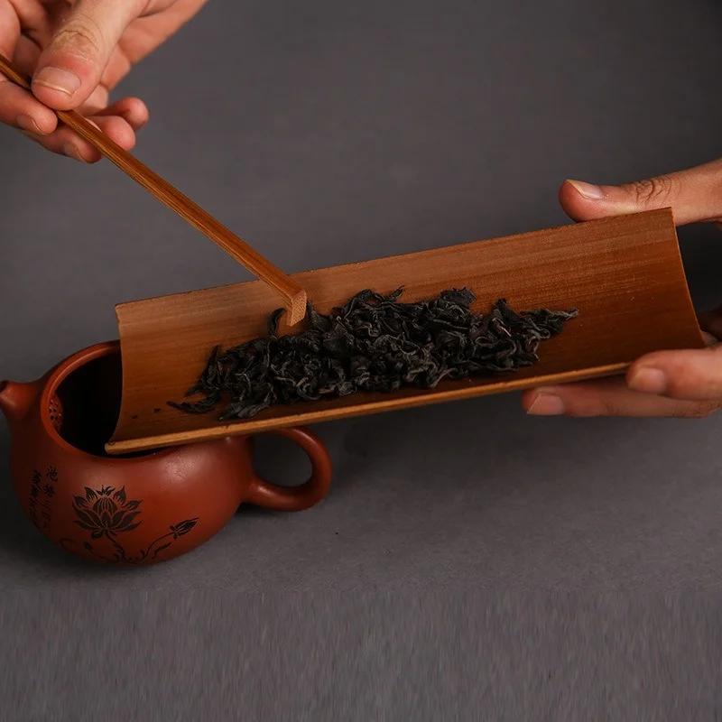 3/4/5Pcs Carbonized Bamboo Tea Set Suit Delicate Tea Clip Teaspoon Tea Clip Needle Spoon Pliers Tea Ceremony Tool Accessories