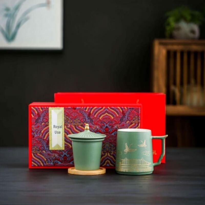 Dehua Ceramic Imperial Crane Office Mug