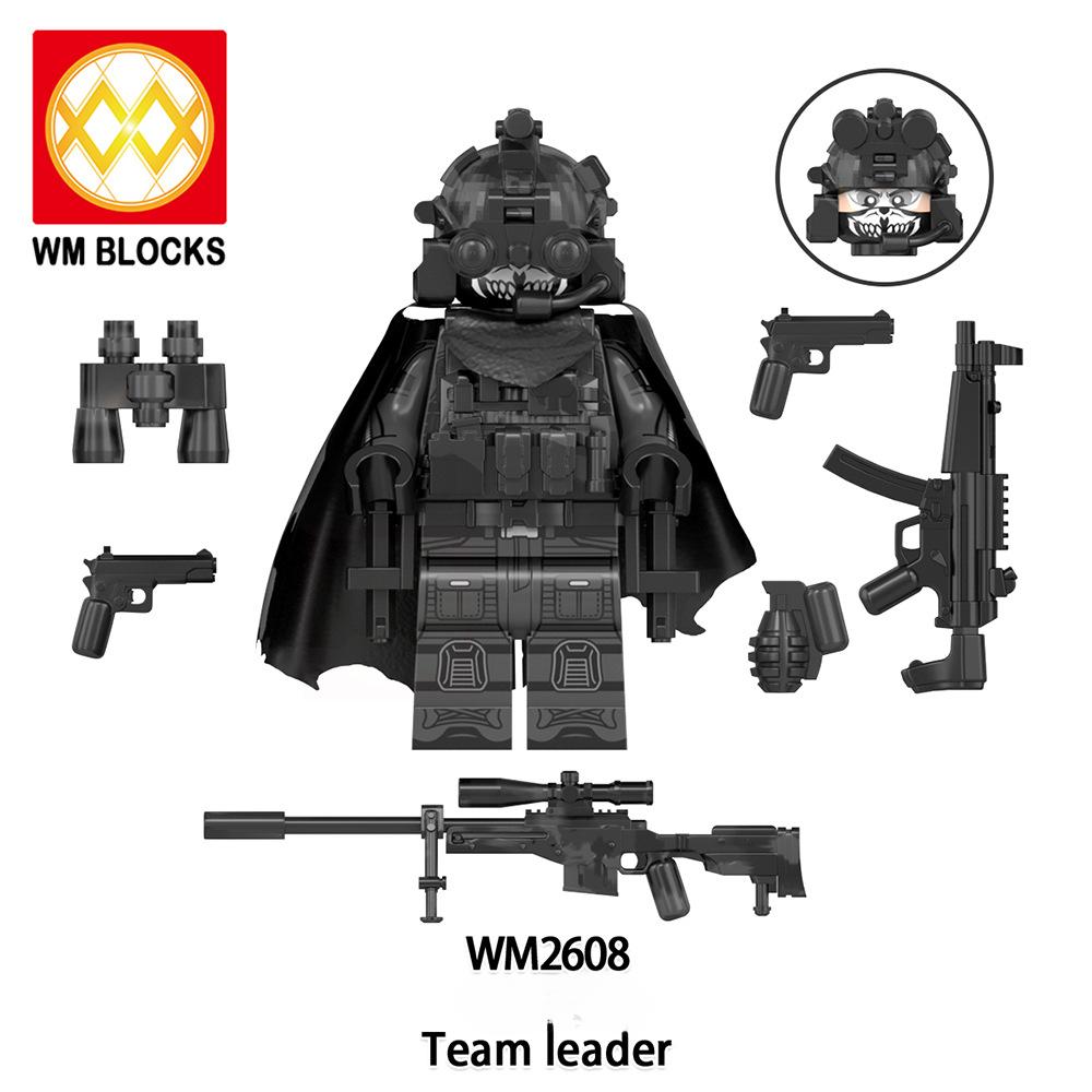 

WM6169 MOC Игра Военные Солдаты Тяжеловооруженные Оружие Аксессуары Сборка Строительные Блоки Фигурки Креативные Игрушки