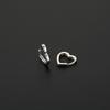 Minimalist Polished Heart Shaped Micro Paved Zircon Huggie Earrings Versatile Fashion Jewelry For Women