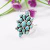 Natural Turquoise Cluster Ring, Multi Stone Gemstone Ring, Gift for Girls, 925 Sterling Silver Ring, Arizona Turquoise Ring, Handmade Ring