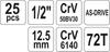 Werkzeugsatz 25 Teile 1/2"""" YT-12671 YATO