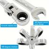 1Pcs Dual-purpose Plum Blossom Open-end Wrench, Industrial Grade Adjustable Ratchet Wrench, 72 Tooth Quick Wrench, Plum Blossom Wrench