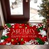 Christmas Carpet Festive Red Doormat Welcome Mat Outdoor Carpet Winter Rug For Bedroom Carpet For Live Room Home Dec