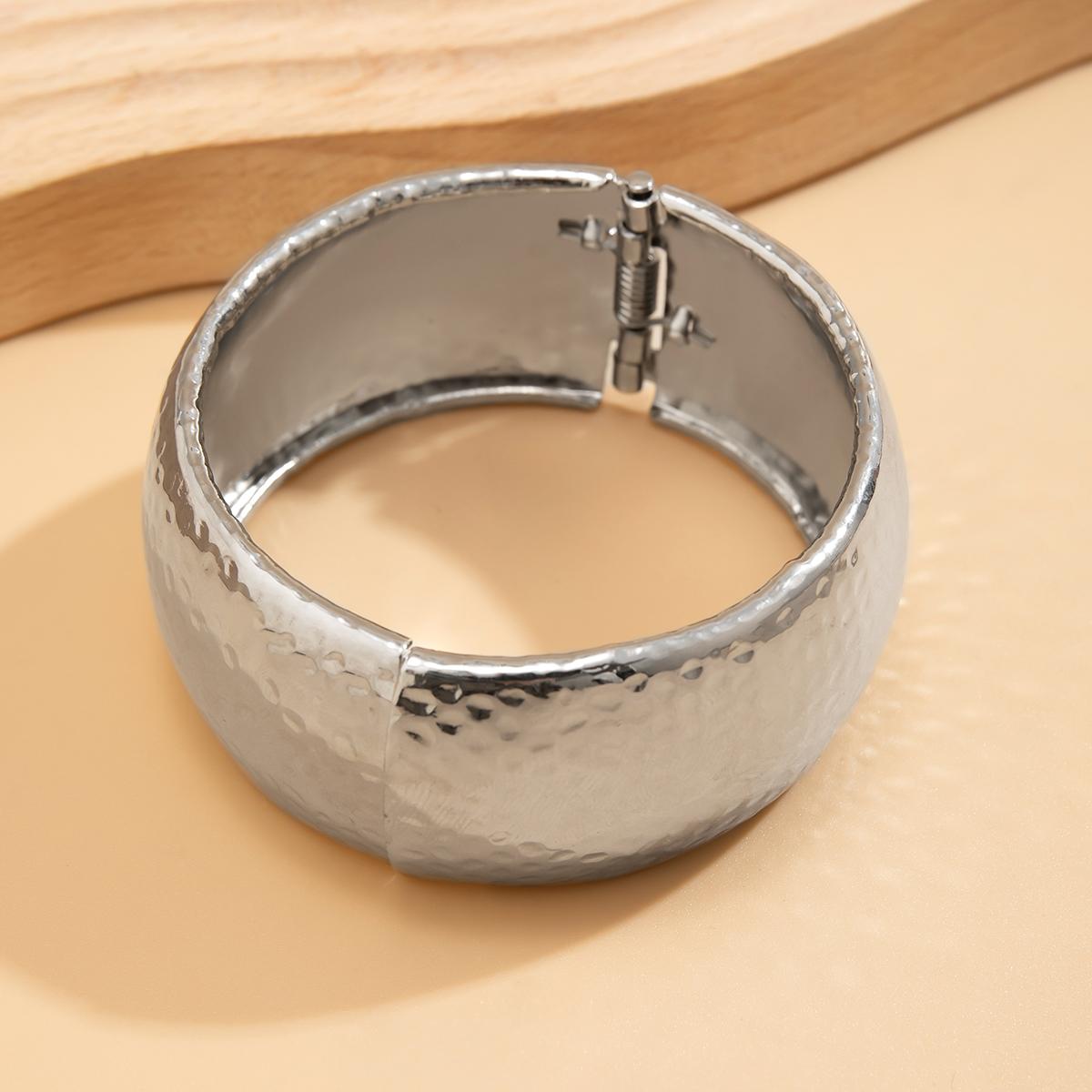 

Ingemark Exaggerated Punk Irregular Wide Cuff Bangle For Women Men Hip Hop Metal Opening Bangles Steampunk Accessories Jewelry