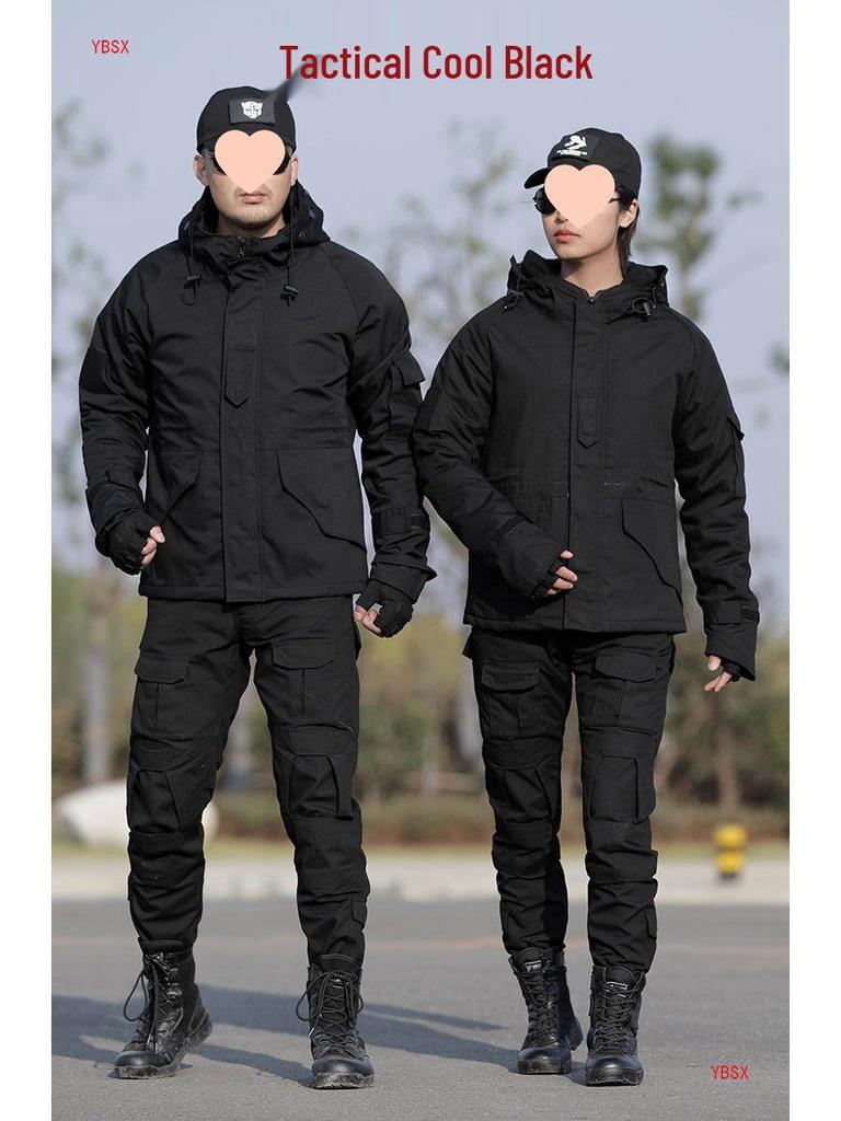 Herren- und Damen-Wasserdichte Camouflage-Taktische Jacke Set - Winddicht, mit Plus-Samt, Verdickt für Herbst und Winter.