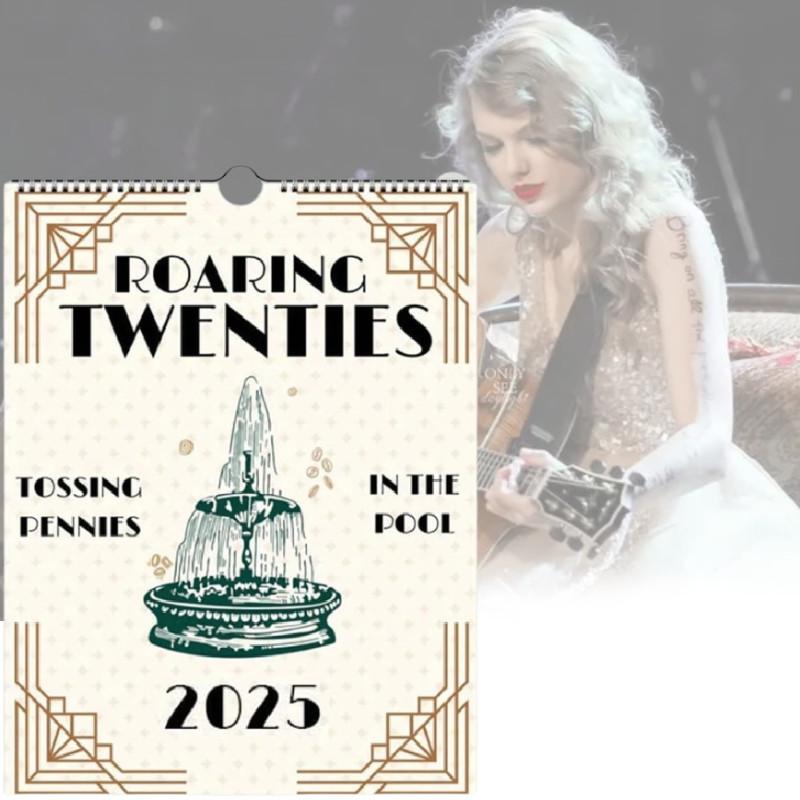 Swift Taylor Roaring Twenties Lyrics Wall Calendar Home Decoration Wall Hang
