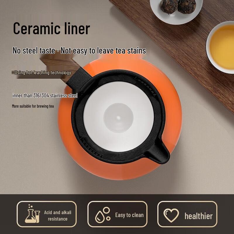 TOMIC Smart Insulated Kettle with Wood Grain Handle